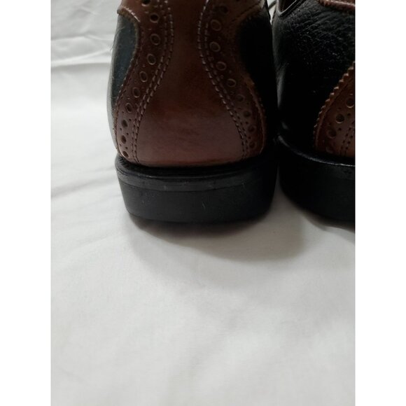 Allen Edmonds 'Links' Golf Shoes Men's Black / Brown Leather Saddle Size 11 B - Picture 16 of 16